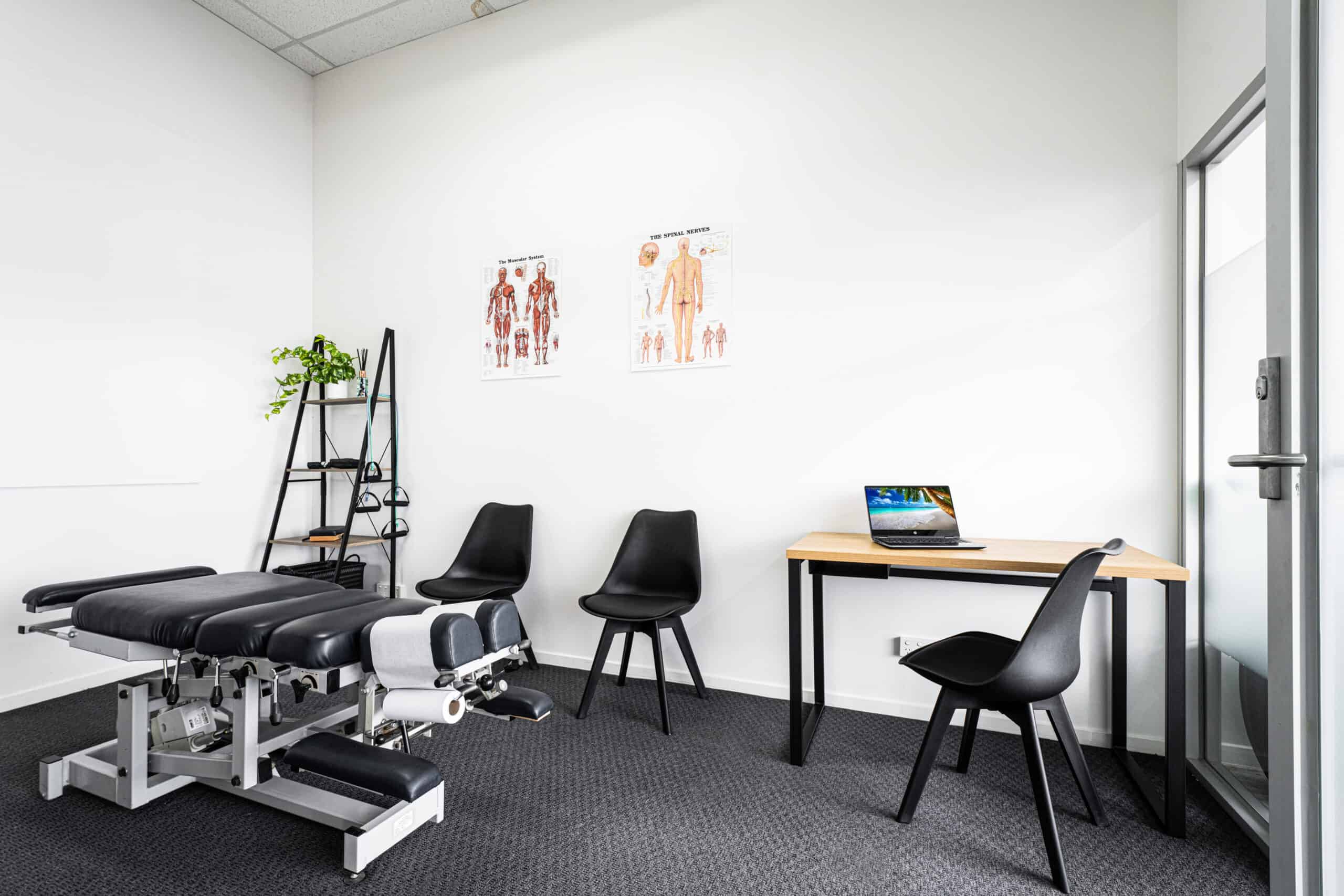 consult room at empowered health chiropractic